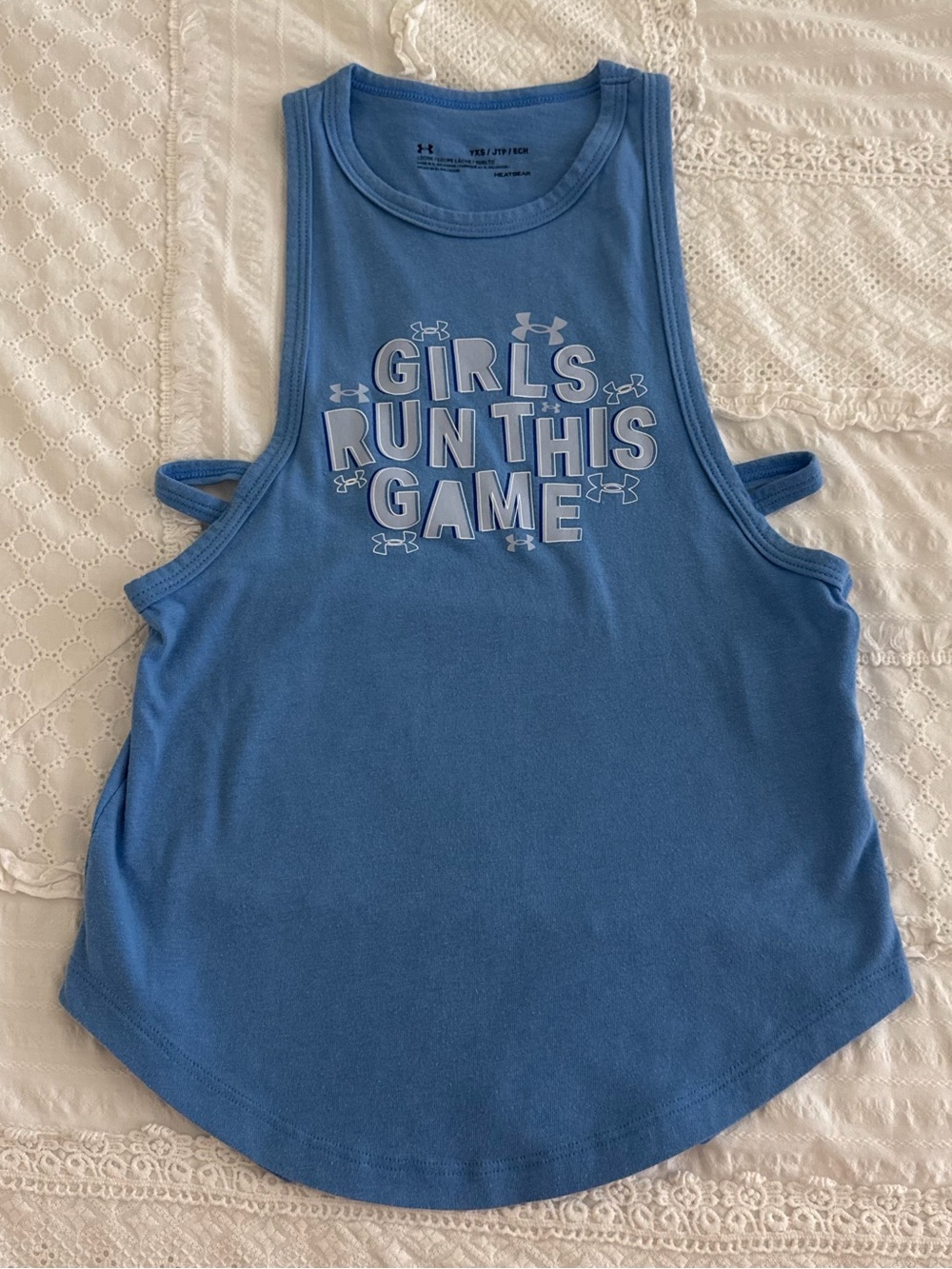 Under Armour Girls YXS Light Blue Tank Top